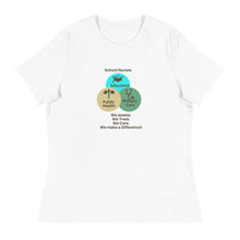 Load image into Gallery viewer, OSHNA Brussels Conference Front Print Women&#39;s Relaxed T-Shirt
